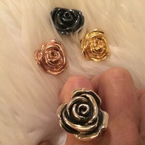 NWOT Vintage Bold 925 Milor Italy 3-D Rose Design Ring